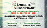 Ambiente & Sociedade convoca artículos sobre contextos socioambientales en la Amazonia