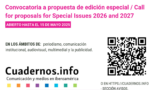 Imagen promocional de la convocatoria de artículos en Cuadernos.info