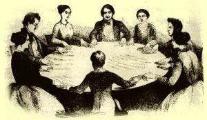 Sessão espírita no século XIX