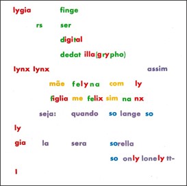 Poema "lygia fingers" de Augusto de Campos