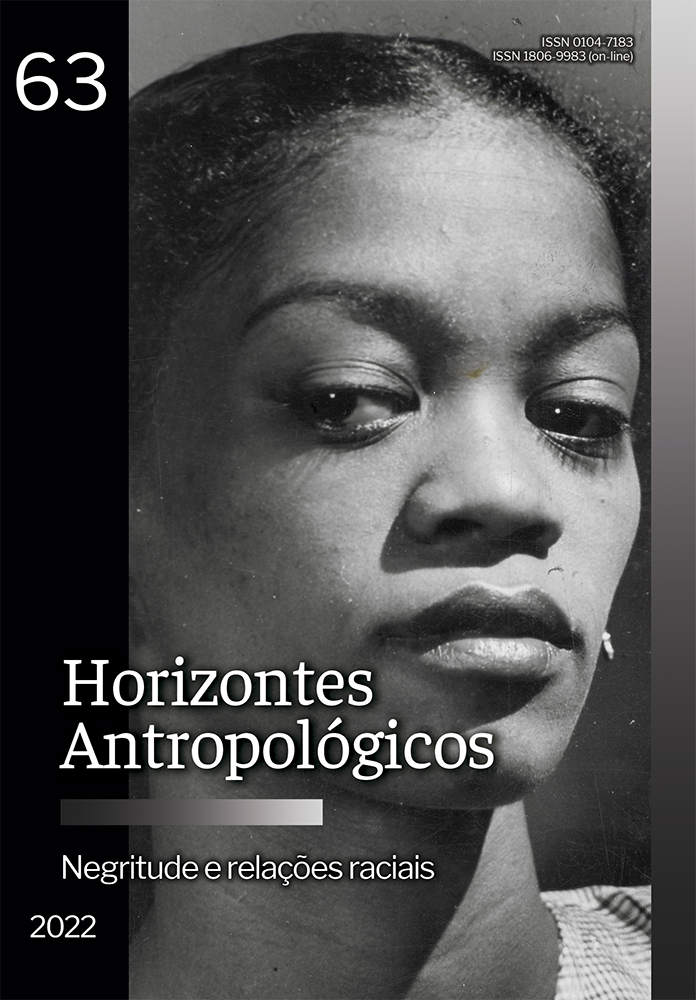 Capa do número 63 da Horizontes Antropológicos, a imagem da capa é uma fotografia em preto e branco da atriz brasileira Ruth de Souza.